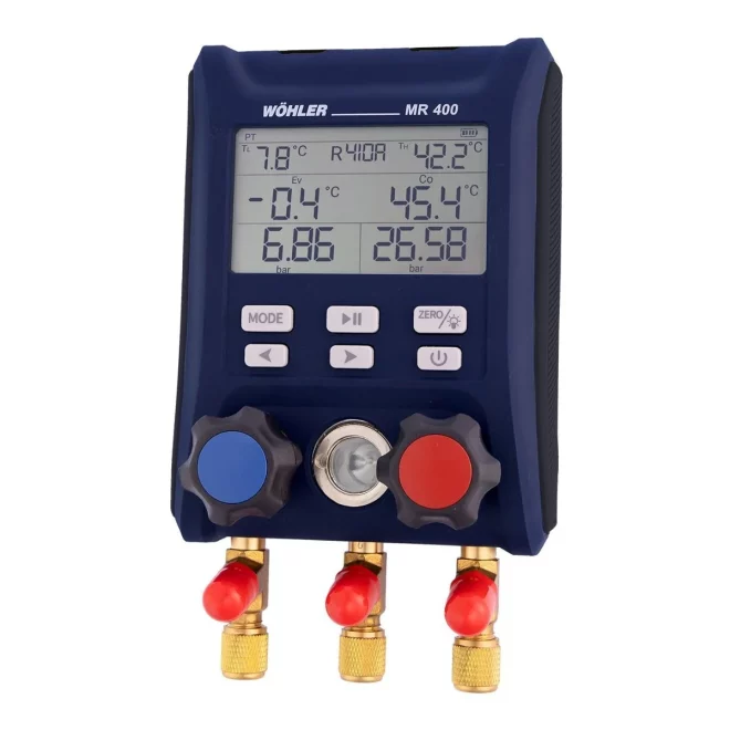 MR 400 razdelilnik hladilnega sredstva se lahko uporablja za vsa običajna hladilna sredstva in omogoča enostavno rokovanje zahvaljujoč praktičnim dodatkom.