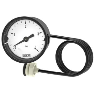 101.00 manometer s plastično kapilaro se uporablja pri merjenju tlaka plinskih in tekočih medijev. Procesni priključek: G ¼ B ali vtični priključek