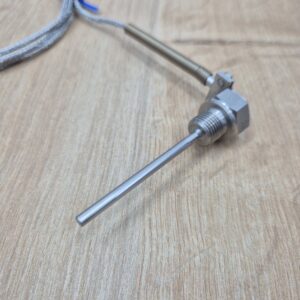 2250 4870/Pt1000/58mm TEMPERATURNO TIPALO (RTD) kotno, maksimalna delovna temperatura do 700 °C, moč : 900 W /230 V, priključne žice L=500 mm