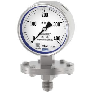 432.50 membranski industrijski manometer WIKA je izdelan v skladu z EN 837-3. Visokokakovostna izvedba zagotavlja tudi industrijsko uporabo.