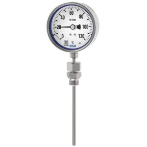 55 bimetalni termometer, premium. Procesna industrija, EN 13190, nerjaveče jeklo 316Ti, -70 °C ... +600 °C, 63 ... 1.000 mm, bajonetni kovček.