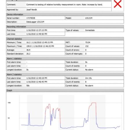 COMET VISION analitična programska oprema za dataloggerje in multiloggerje - slika 16