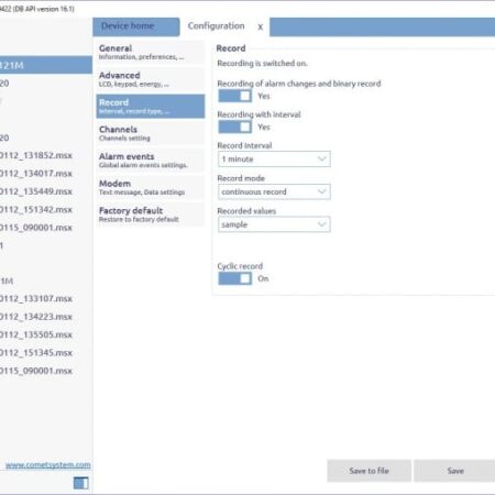 COMET VISION analitična programska oprema za dataloggerje in multiloggerje - slika 2