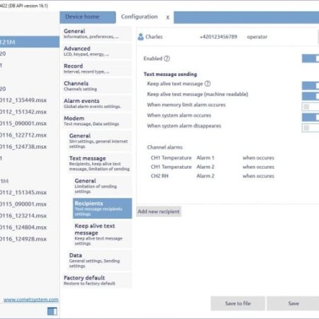 COMET VISION analitična programska oprema za dataloggerje in multiloggerje - slika 3