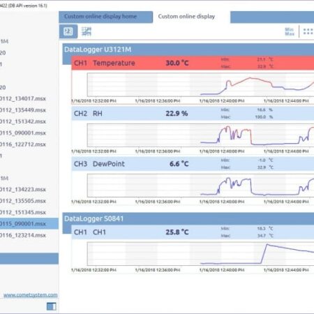 COMET VISION analitična programska oprema za dataloggerje in multiloggerje - slika 4