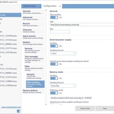 COMET VISION analitična programska oprema za dataloggerje in multiloggerje - slika 6
