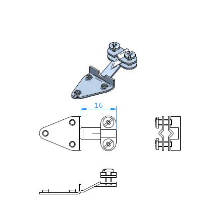 KMDK3 nerjaveče držalo kabla za miniaturni konektor
