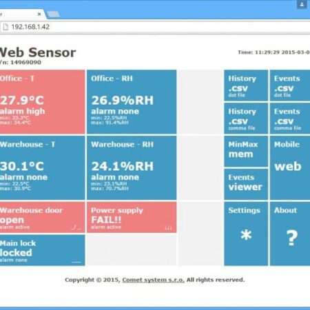 P8653 Web Senzor z PoE- dvokanalni, z binarnimi vhodi COMET - slika 3