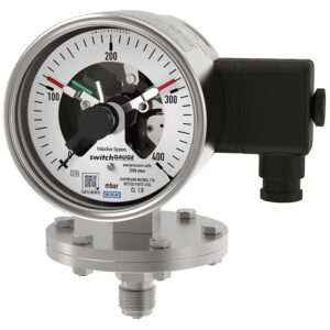 PGS43.100 membranski manometer s preklopnimi kontakti je posebej primeren za uporabo v procesni industriji. Ohišje iz nerjavečega jekla.