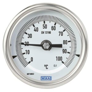 TG54 bimetalni termometer, v skladu s standardom EN 13190. Za uporabo v visokih zahtevah procesne industrije. IP65, jeklo 316, 63 ... 160 mm.