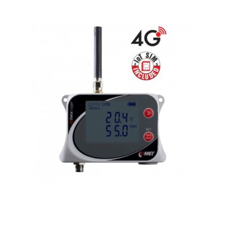 U3121Gsim IoT brezžični data logger temperature in relativne vlažnosti za zunanje tipalo, z vgrajenim modemom 4G in SIM kartico COMET