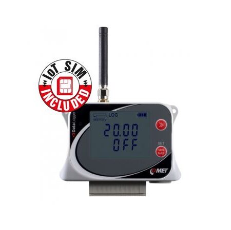 U6841Msim IoT brezžični data logger za temperaturo s tremi tokovnimi vhodi 0...20 mA in enim binarnim vhodom, vgrajen GSM modem COMET