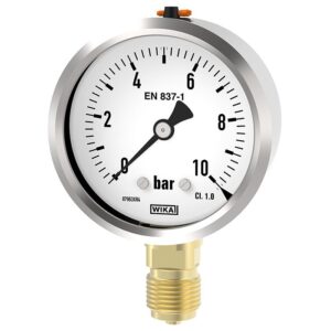 PG21HD manometer z bourdonovo cevjo za težja opravila se uporablja pri merjenju tlaka plinskih in tekočih medijev. S tekočim polnilom.