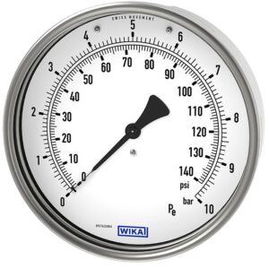 211.00.160 manometer z bourdonovo cevjo, za merilnike tlaka v pnevmatikah v skladu s standardom EN 12645 še posebej primeren za pnevmatike.
