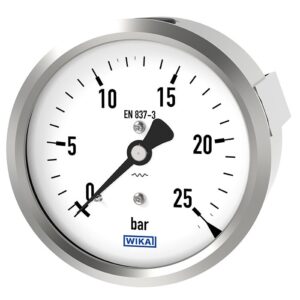 PG41PC membranski manometer za črpalke in kompresorje, WIKA je še posebej primeren za uporabo v zahtevnih pogojih. V skladu z DIN 14421.