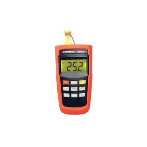 HH800A je osnovni enokanalni digitalni termometer za termočlena J in K, s pomnilnikom za 120 meritev, MAX/MIN/HOLD funkcijami in NIST sledljivostjo.